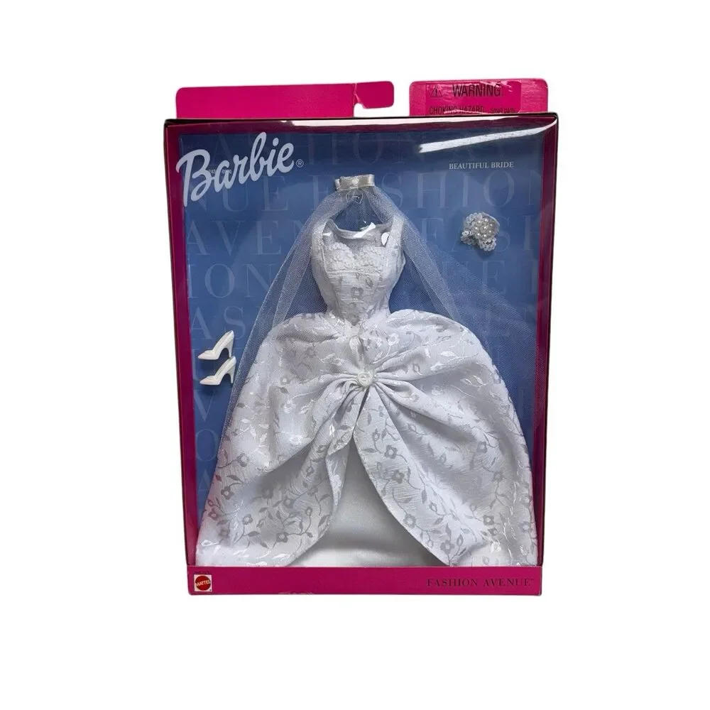 Vintage 1999 Mattel Barbie Fashion Avenue Beautiful Bride Wedding Gown 25755 NOS